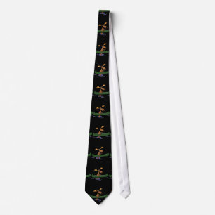 Funny Moose Canoeing Design Tie