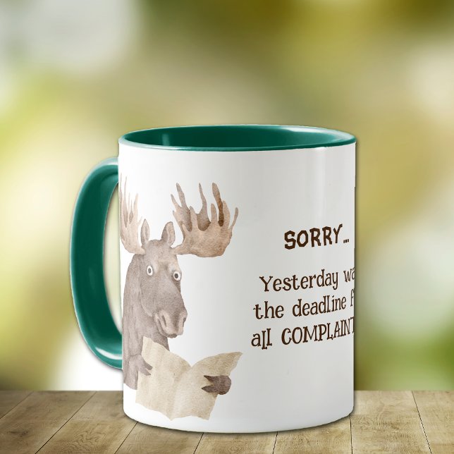 Funny Moose Complaint Deadline Office Mug (Creator Uploaded)