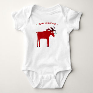 Funny Moose Holiday Baby Bodysuit