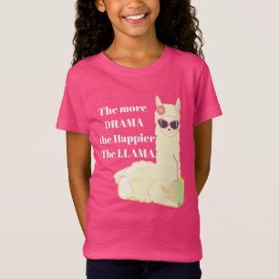 Funny more Drama llama add message t-shirt