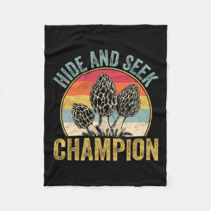 Funny Morel Mushroom Hunting Morels Hunter Foragin Fleece Blanket