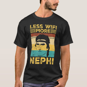 Funny Mormon Missionary LDS Retro Less Wifi More N T-Shirt