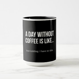 Funny Morning Coffee Quote | Life Without Coffee Mug