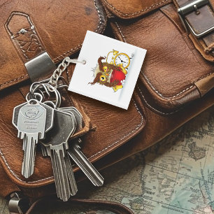 Funny Morning Cranky Owl Key Ring