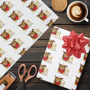 Funny Morning Cranky Owl Wrapping Paper