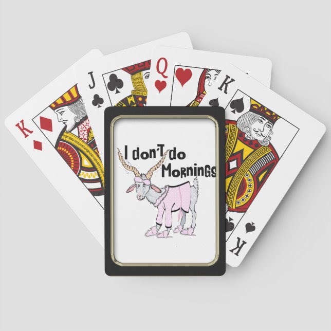 Funny  Morning Goat  Bicycle® Playing Playing Cards (Back)