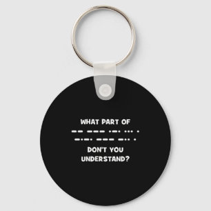 Funny Morse Code Shirt Shortwave Ham Radio Gift Key Ring