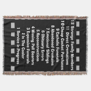 Funny Mortician Funeral Director Woven Blanket