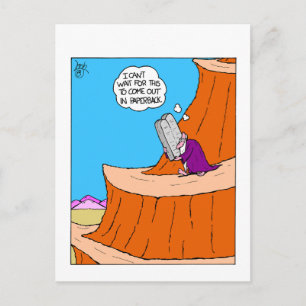 Funny Moses Ten Commandments Postcard