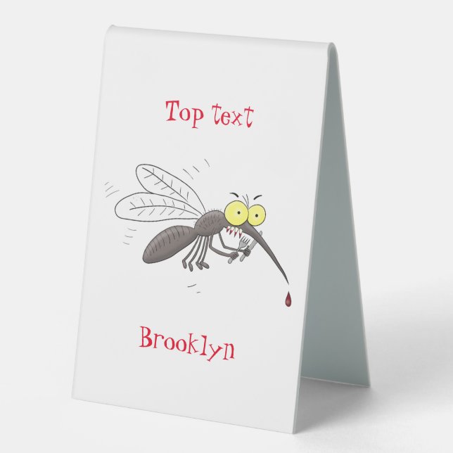 Funny mosquito insect cartoon illustration (Front)