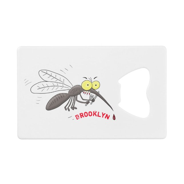 Funny mosquito insect cartoon illustration (Front (Horizontal))