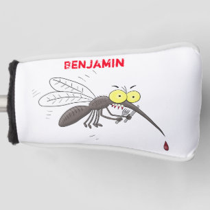 Funny mosquito insect cartoon illustration golf head cover