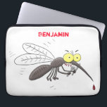 Funny mosquito insect cartoon illustration laptop sleeve<br><div class="desc">Creepy,  annoying and funny mosquito cartoon illustration.</div>