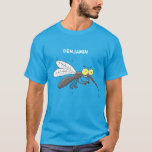 Funny mosquito insect cartoon illustration T-Shirt<br><div class="desc">Creepy,  annoying and funny mosquito cartoon illustration.</div>