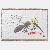 Funny mosquito insect cartoon illustration
