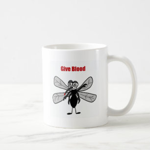 Funny Mosquito Saying Give Blood Design Coffee Mug