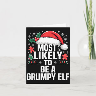 Funny Most Likely To Christmas Family Pajama Match Card
