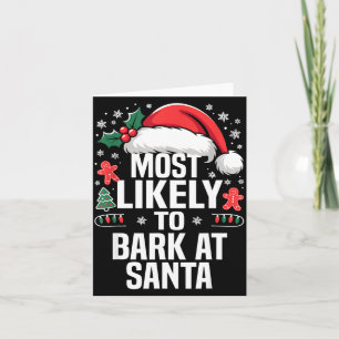 Funny Most Likely To Christmas Family Pajama Match Card