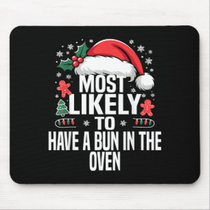 Funny Most Likely To Christmas Family Pajama Match Mouse Mat