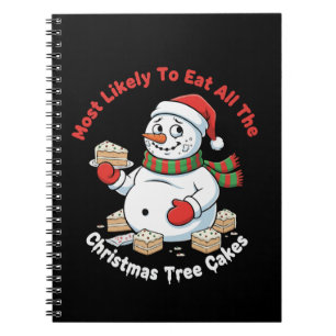 Funny Most Likely To Eat All The Christmas Tree Notebook