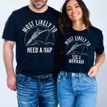 Funny Most Likely To Group Cruise Family Vacation T-Shirt<br><div class="desc">Set sail in style with the "Funny Most Likely To" Group Cruise Family Vacation T-Shirt – a perfect blend of humour and simplicity for your cruise adventure. These funny cruise vacation shirts, in a classic navy blue hue, offer a minimalist and stylish look for your matching family cruise vacation tees....</div>
