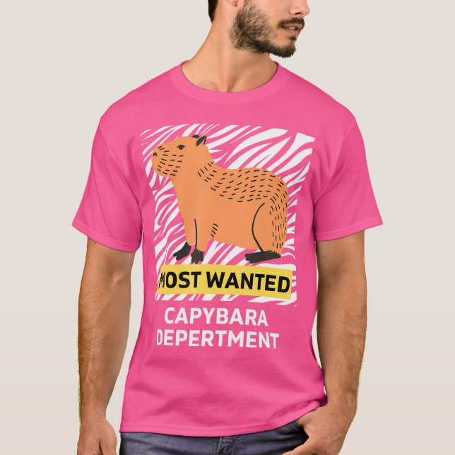 Funny Most Wanted Capybara T-Shirt (Front)