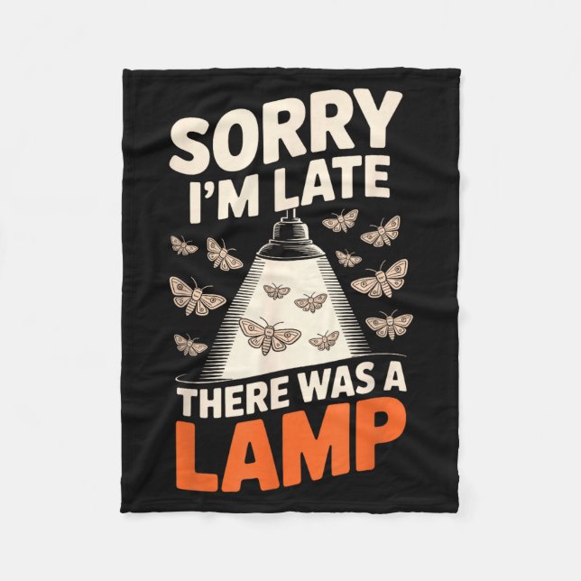 Funny Moth Collector Collecting Ledopterology Men  Fleece Blanket (Front)