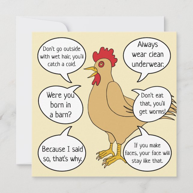 Funny Mother Hen Advice Mother's Day (Front)
