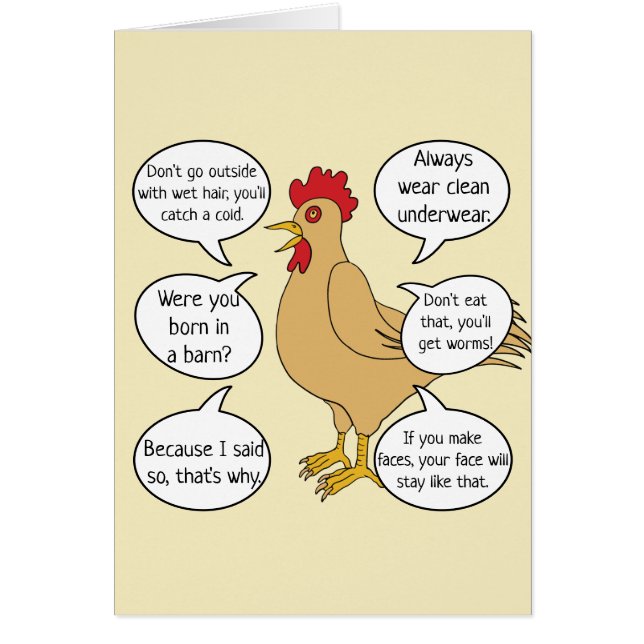 Funny Mother Hen Advice Mother's Day (Front)