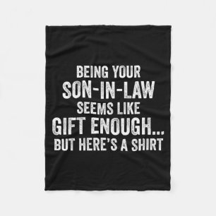 Funny Mother In Law Sarcastic Humor Quote From Son Fleece Blanket