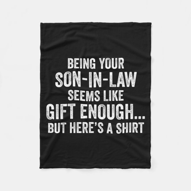 Funny Mother In Law Sarcastic Humor Quote From Son Fleece Blanket (Front)