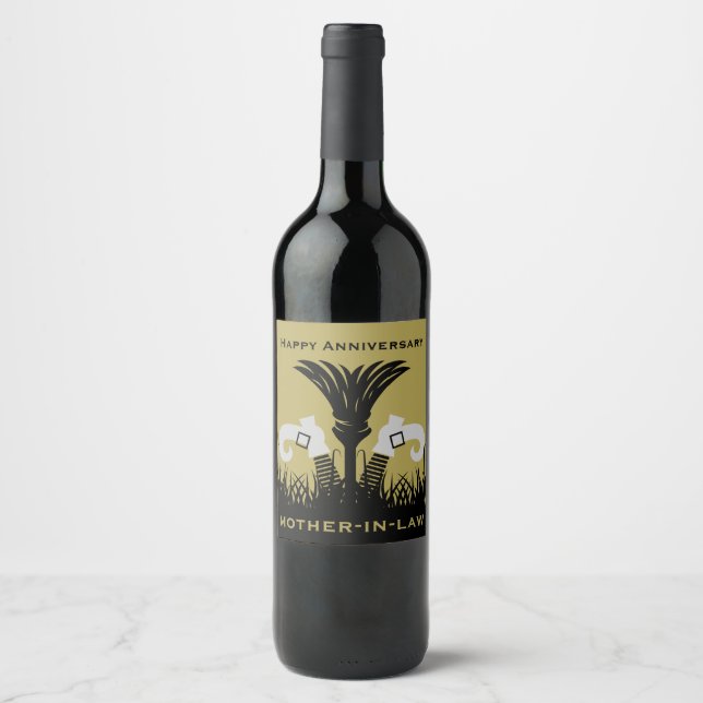Funny Mother In Law  Wine Label (Front)