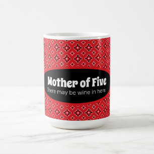 Funny Mother of Big Family Red Bandanna Custom Coffee Mug