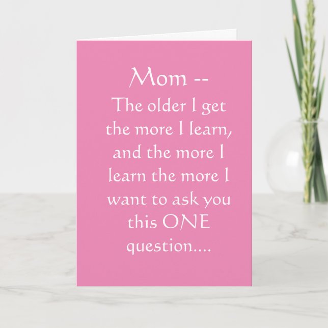 Funny Mother's Day Card (Front)