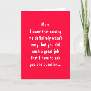 Funny Mother's Day Card
