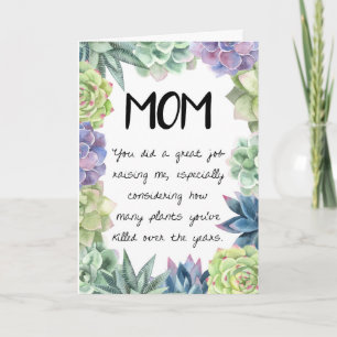 funny mothers day card best mum ever floral
