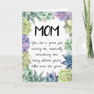 funny mothers day card best mum ever floral
