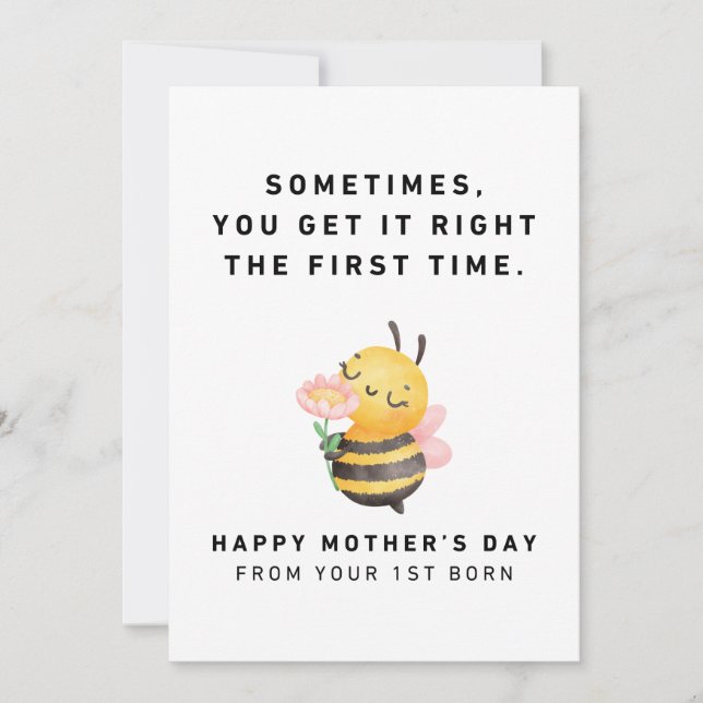 Funny Mother's Day Card From 1st Born  (Front)