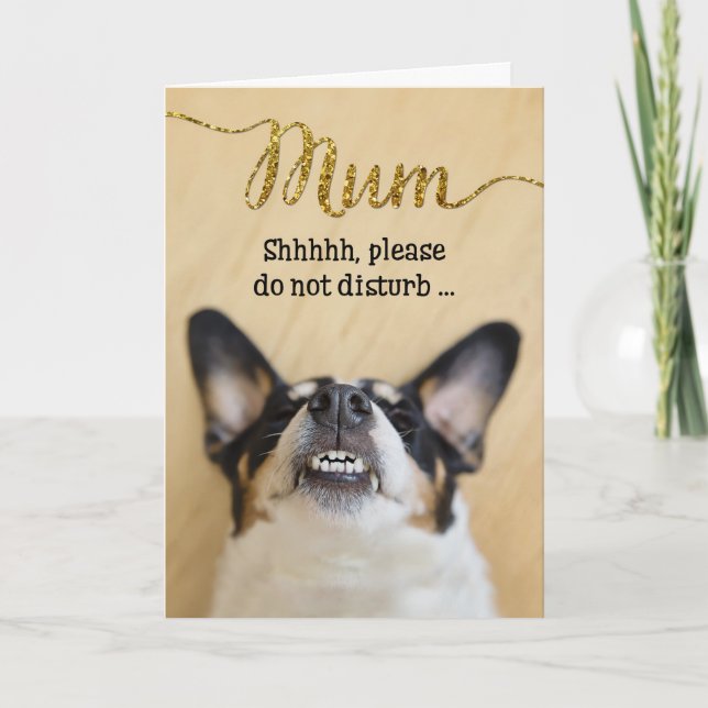 Funny Mothers Day Card - Mum - Dog With Goofy Grin (Front)