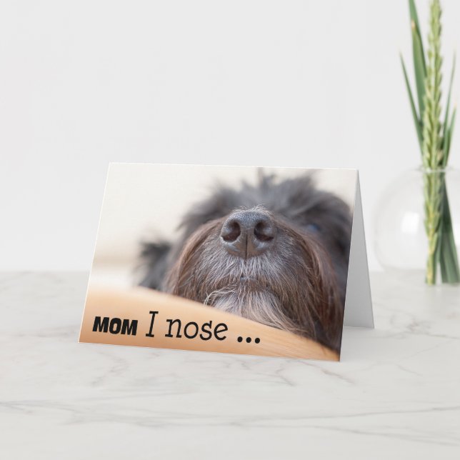 Funny Mother's Day Card - The Dog Nose (Front)