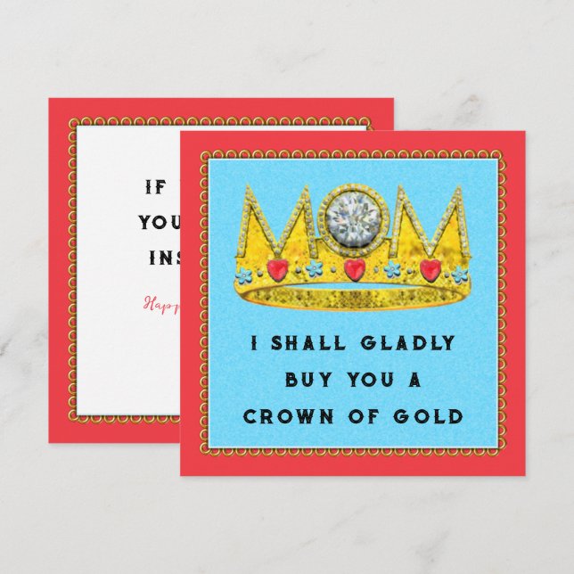 Funny Mother's Day Cards (Front/Back)