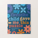 funny mother's day favourite child Puzzle<br><div class="desc">A humourous,  challenging puzzle designed to be gifted for mother's day or father's day from their favourite child. (wink,  wink,  laugh) Please DM with requests for different colour schemes. Thanks for visiting my Zazzle store!</div>