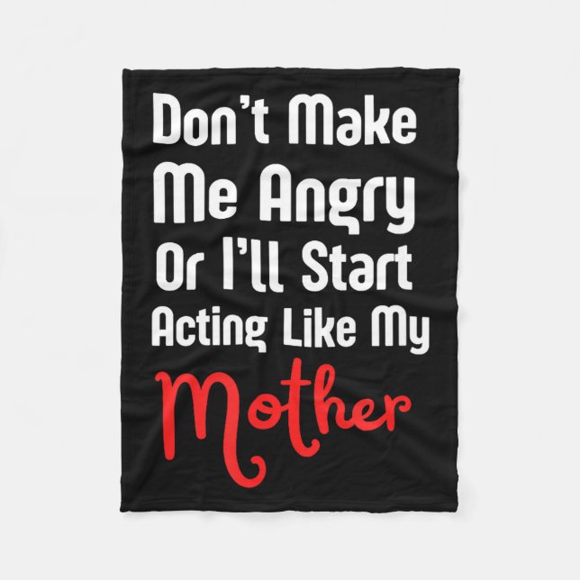 Funny Mother's Day  Fleece Blanket (Front)