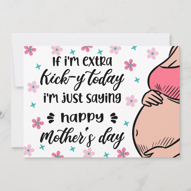 Funny Mother's Day from Baby Bump for Mum to Be Holiday Card (Front)