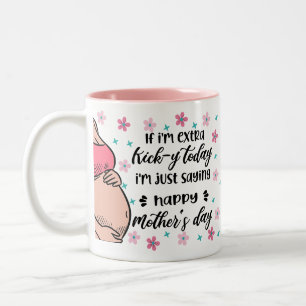 Funny Mother's Day from Baby Bump for Mum to Be Two-Tone Coffee Mug