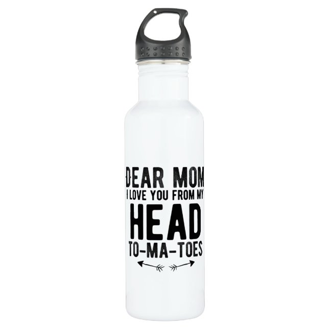funny mothers day gift for mother mum 710 ml water bottle (Front)