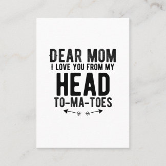 funny mothers day gift for mother mum business card