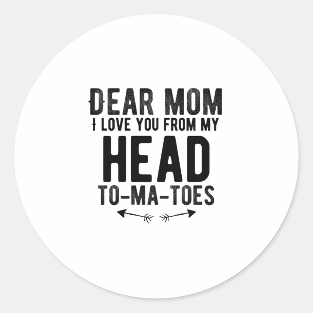 funny mothers day gift for mother mum classic round sticker (Front)