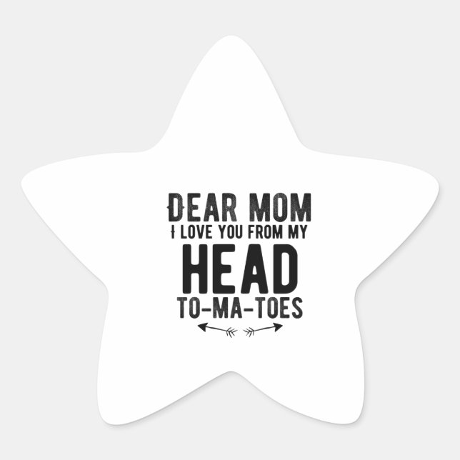 funny mothers day gift for mother mum star sticker (Front)