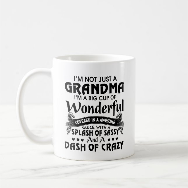 Funny Mother's Day Gift For Wonderful Grandma Coffee Mug (Left)